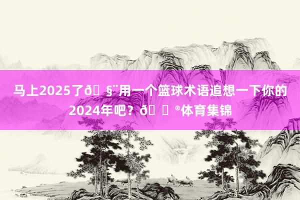 马上2025了🧨用一个篮球术语追想一下你的2024年吧？🏮体育集锦