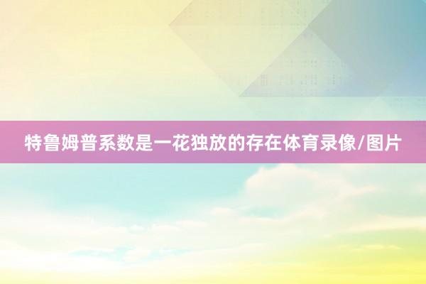特鲁姆普系数是一花独放的存在体育录像/图片