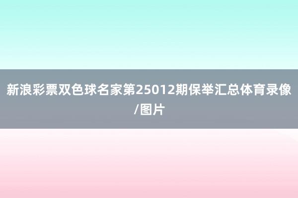 新浪彩票双色球名家第25012期保举汇总体育录像/图片