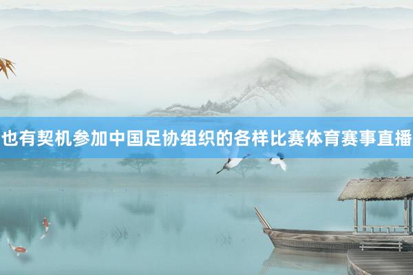 也有契机参加中国足协组织的各样比赛体育赛事直播