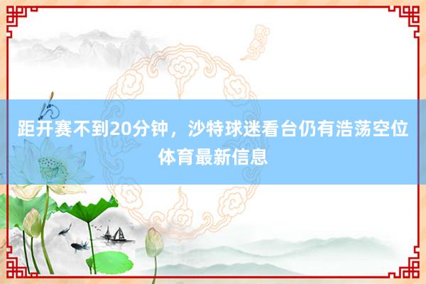 距开赛不到20分钟，沙特球迷看台仍有浩荡空位体育最新信息