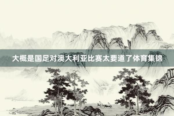 大概是国足对澳大利亚比赛太要道了体育集锦