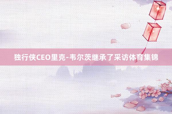 独行侠CEO里克-韦尔茨继承了采访体育集锦