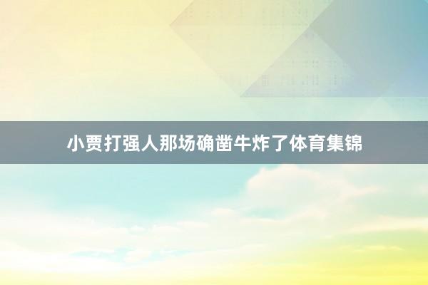 小贾打强人那场确凿牛炸了体育集锦