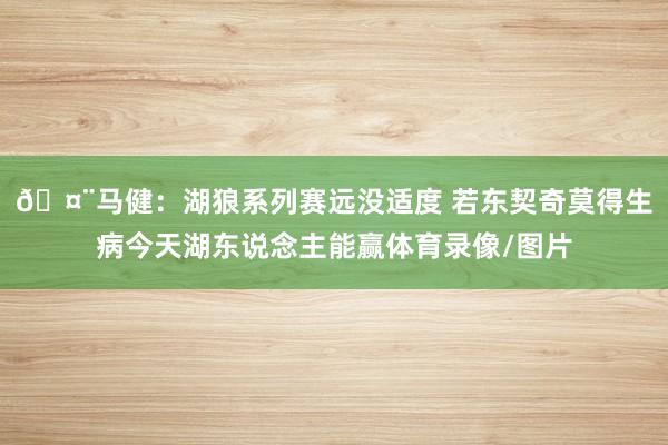 🤨马健：湖狼系列赛远没适度 若东契奇莫得生病今天湖东说念主能赢体育录像/图片