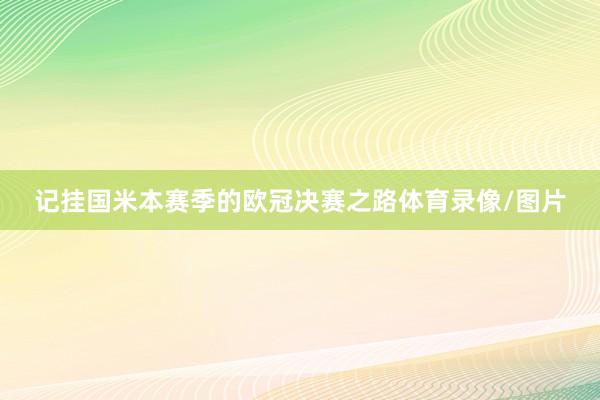 记挂国米本赛季的欧冠决赛之路体育录像/图片