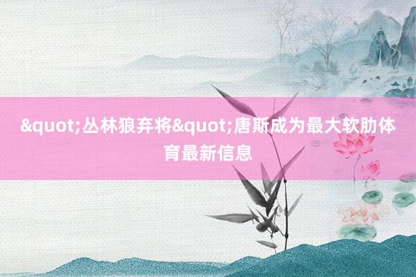 "丛林狼弃将"唐斯成为最大软肋体育最新信息