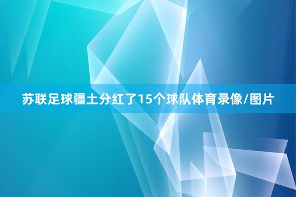 苏联足球疆土分红了15个球队体育录像/图片