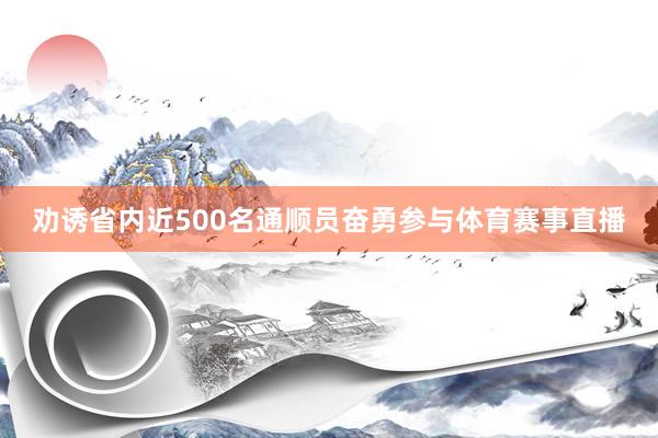 劝诱省内近500名通顺员奋勇参与体育赛事直播