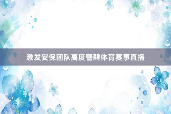 激发安保团队高度警醒体育赛事直播