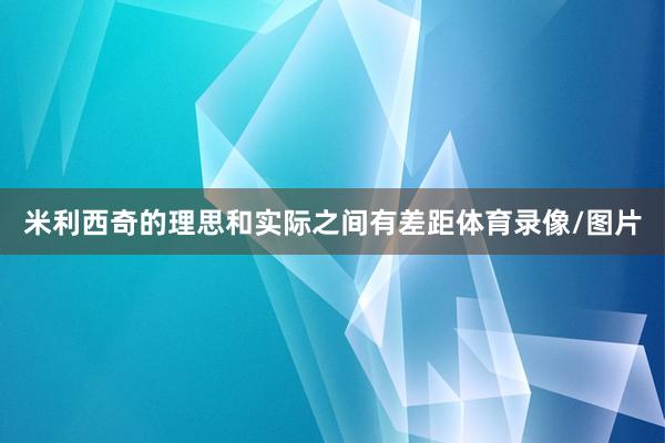 米利西奇的理思和实际之间有差距体育录像/图片