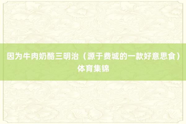 因为牛肉奶酪三明治（源于费城的一款好意思食）体育集锦