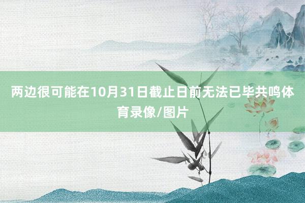 两边很可能在10月31日截止日前无法已毕共鸣体育录像/图片