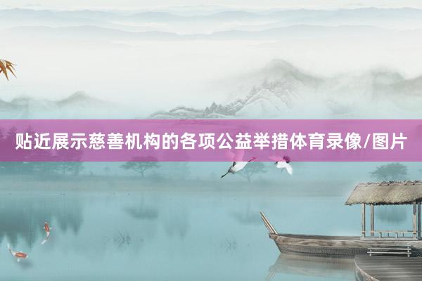 贴近展示慈善机构的各项公益举措体育录像/图片