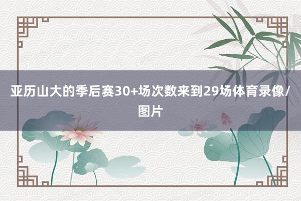 亚历山大的季后赛30+场次数来到29场体育录像/图片